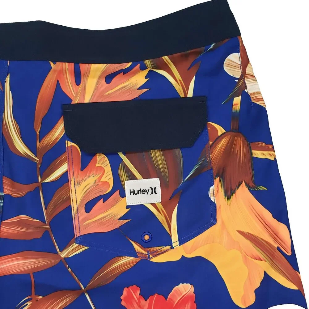 Hurley Hawaiian Board Shorts Mens 34 Fat Cap Swim Surf Beach Pool Skate‎ 00s